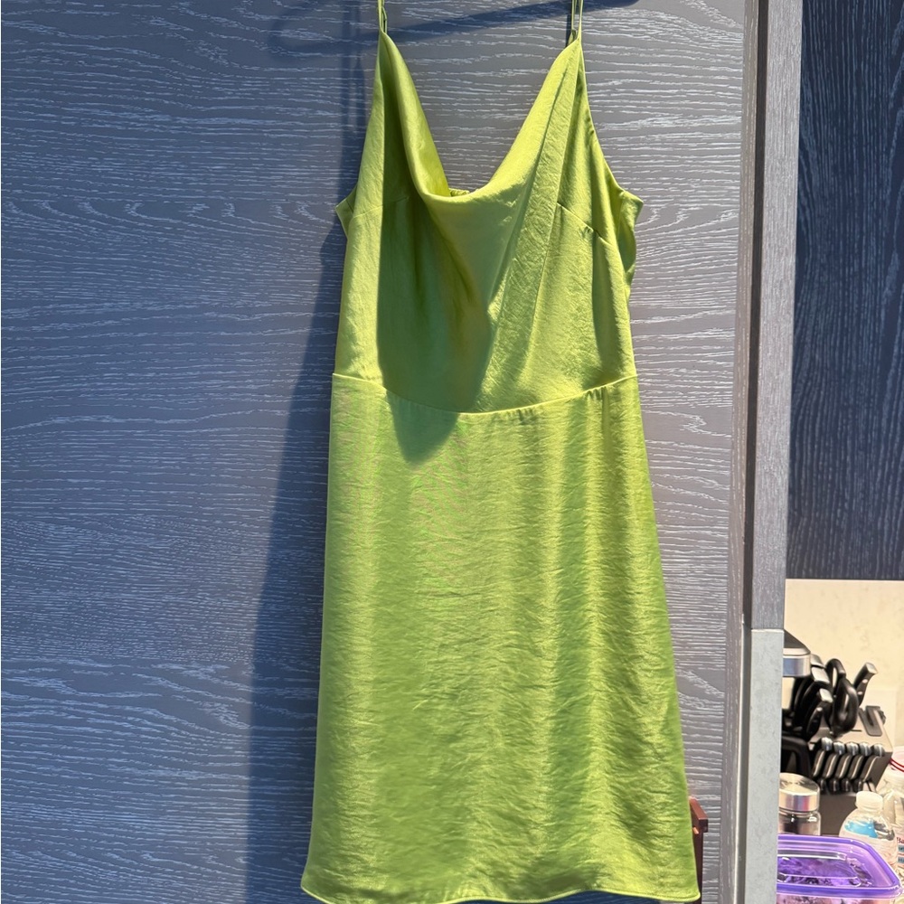 Aritzia Sunday Best Lime Green Mini Dress